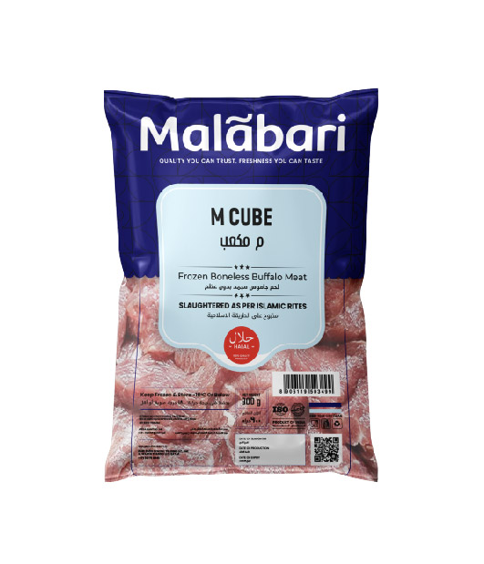 Malabari Frozen Boneless Buffalo Meat(M Cube)